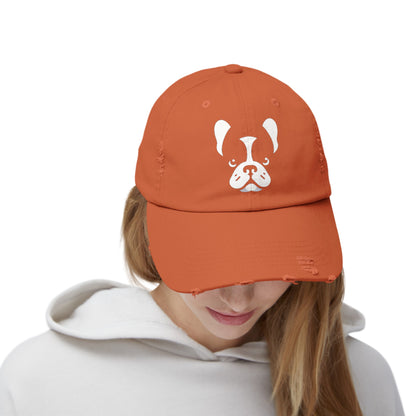 French Bulldog  - Stylish Unisex Distressed Cap