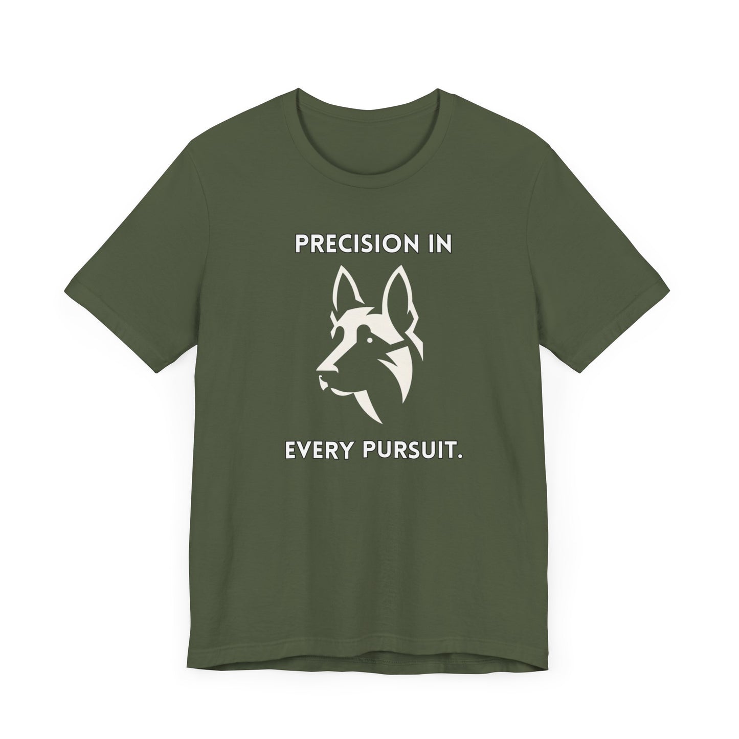 Belgian Malinois "Precision in Every Pursuit." Unisex Jersey Short Sleeve Tee