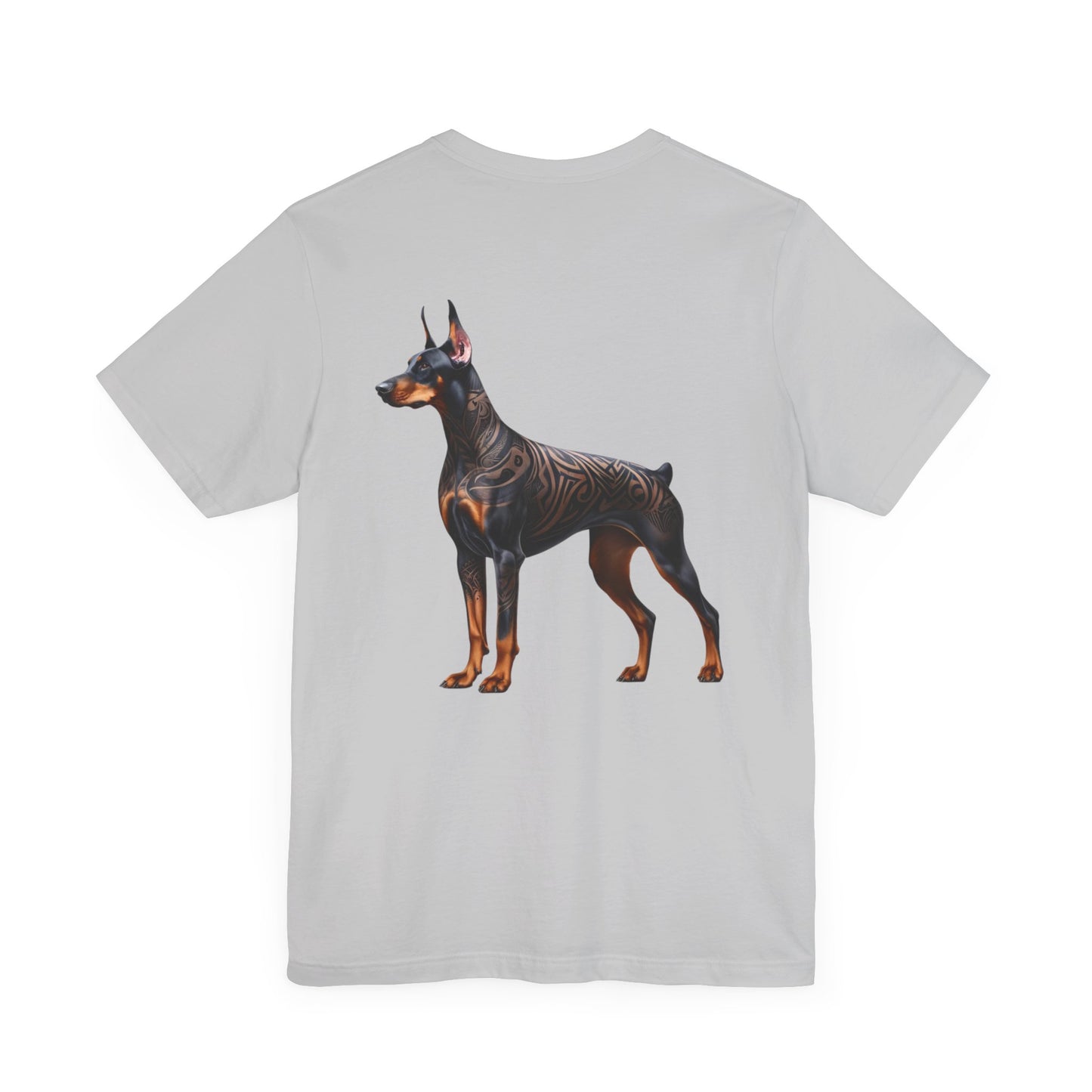 Doberman Unisex Jersey Short Sleeve Tee - Brown & black Doberman