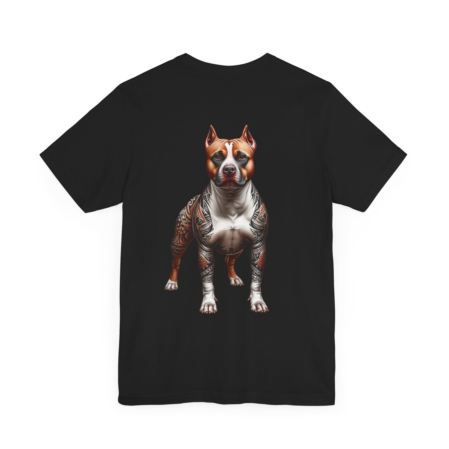 If My Pitbull Had Tattoo Unisex Jersey Short Sleeve Tee - Pitbull light brown and white