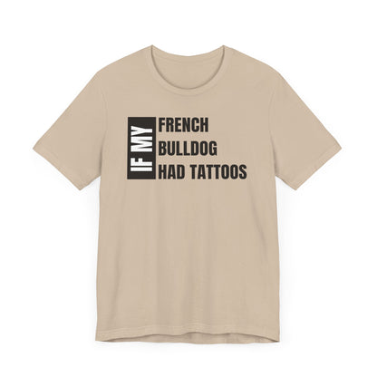 French Bulldog Unisex Jersey Short Sleeve Tee - BLK and White Frenchie