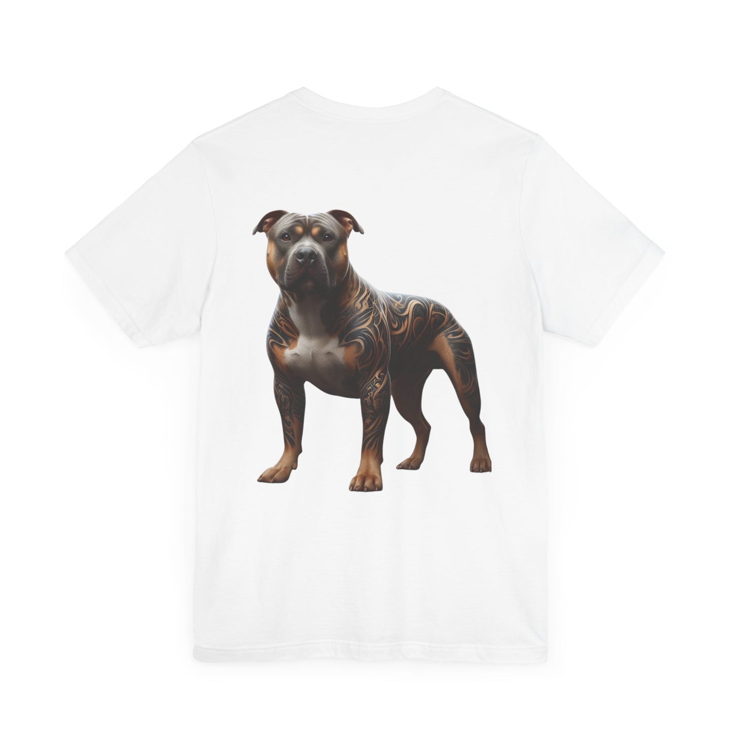 If My Pitbull Had Tattoo Unisex Jersey Short Sleeve Tee - Dark Brown Pitbull