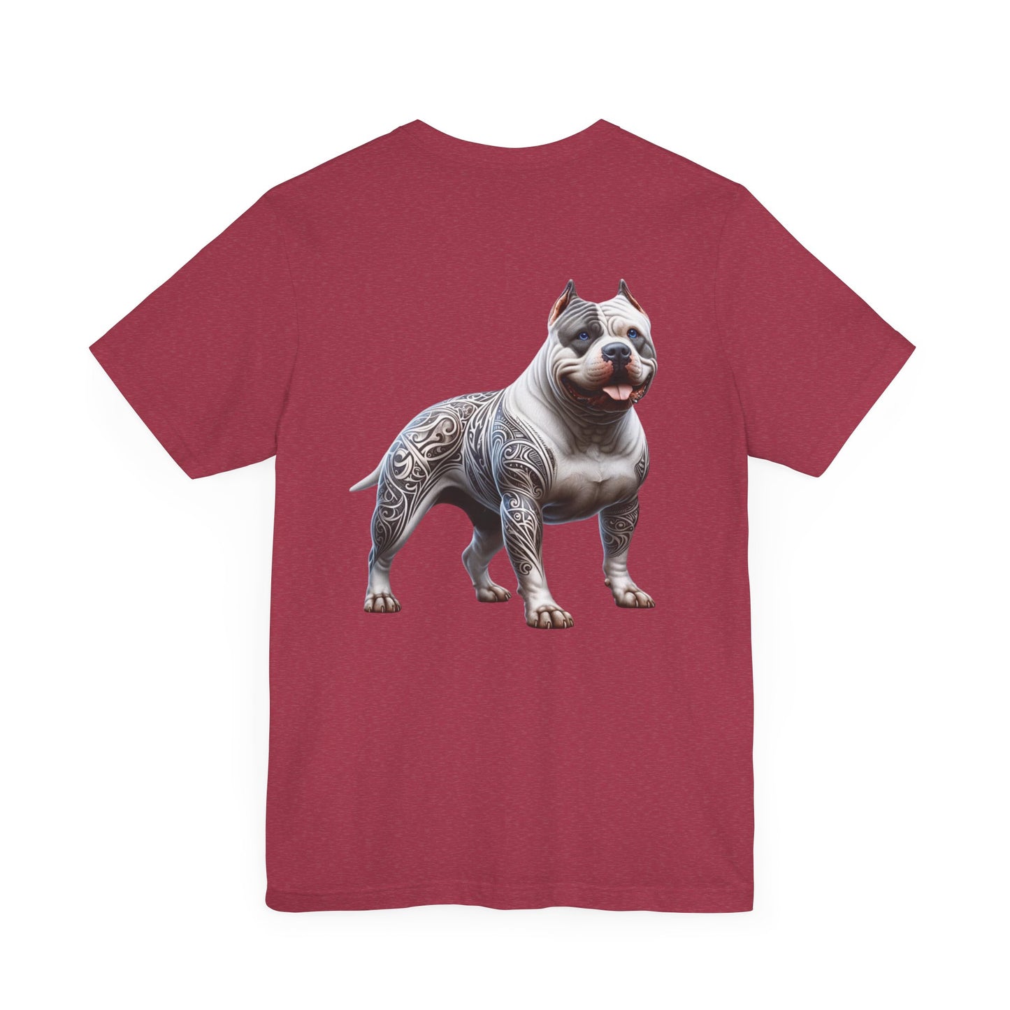 American Bully Unisex Jersey Short Sleeve Tee - White gray right profile