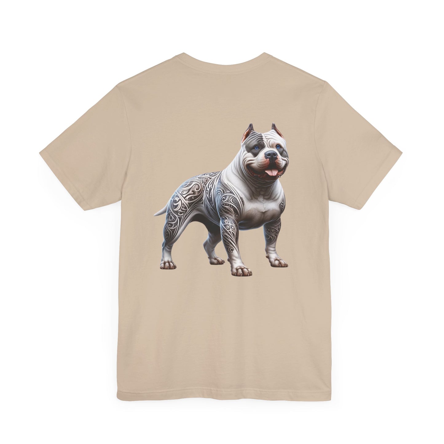 American Bully Unisex Jersey Short Sleeve Tee - White gray right profile