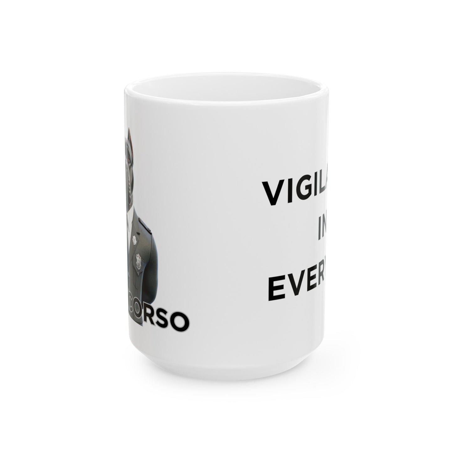 Cane Corso "Vigilance in Every Sip" Ceramic Mug (11oz, 15oz)