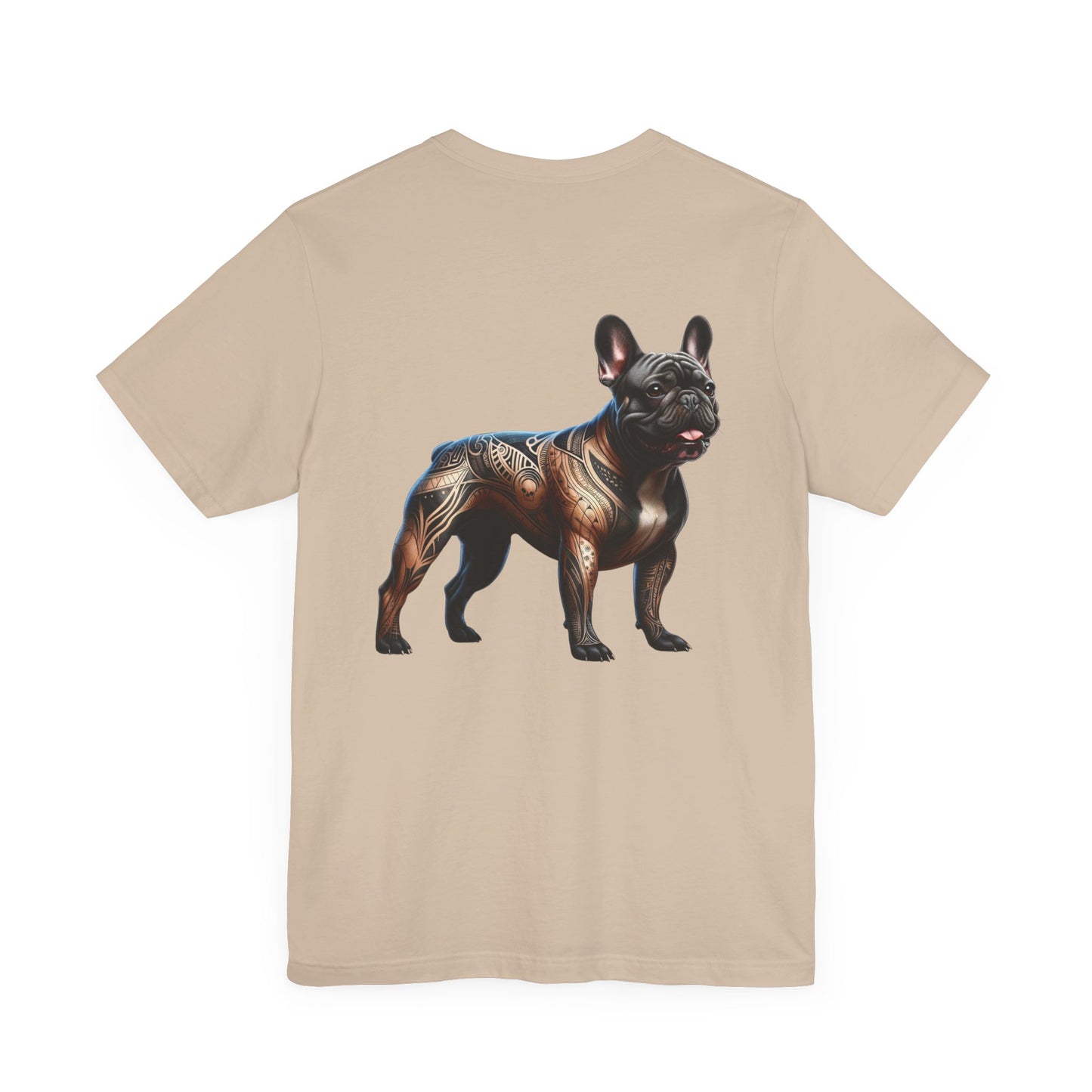 French Bulldog Unisex Jersey Short Sleeve Tee - Golden and black Frenchie