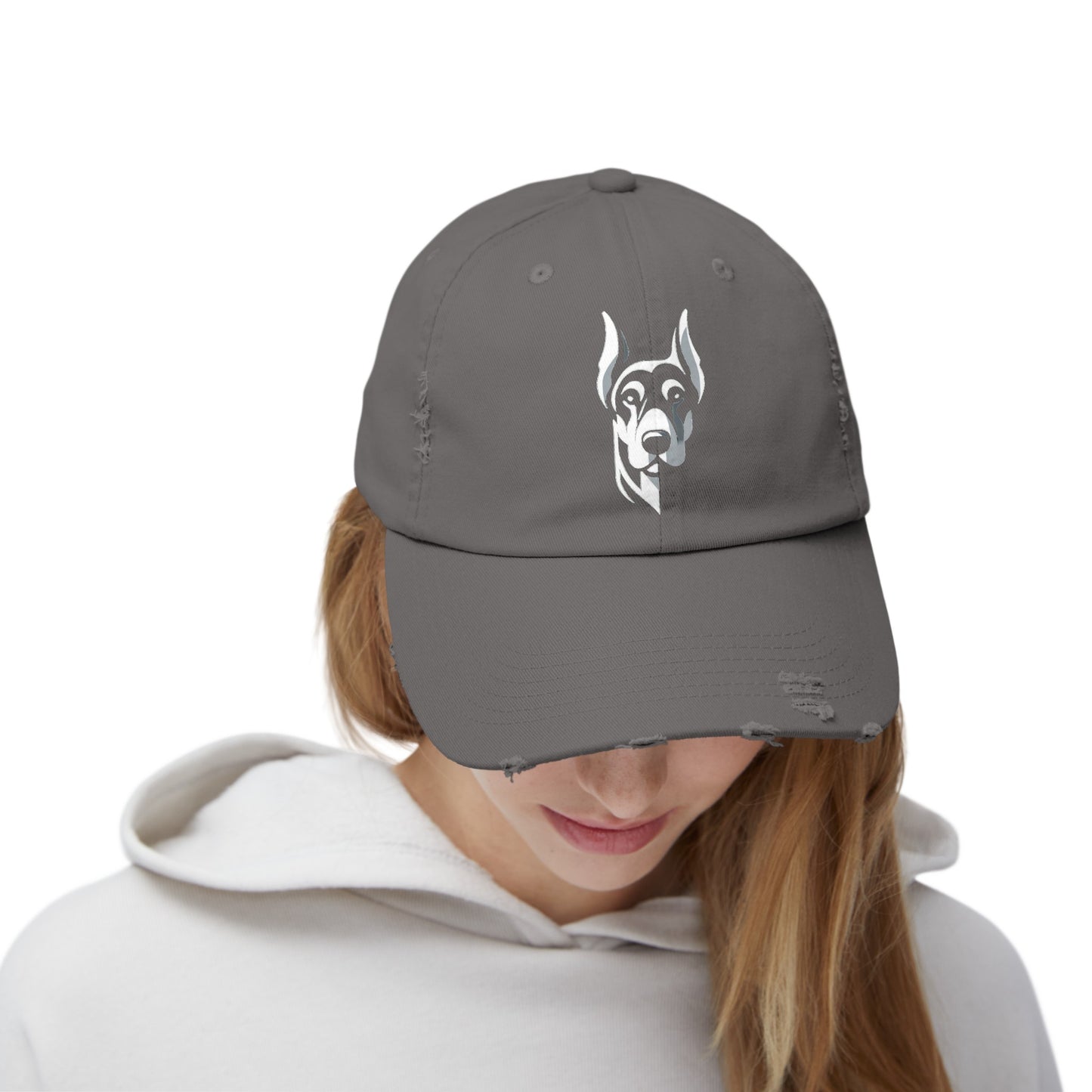 Doberman  - Stylish Unisex Distressed Cap