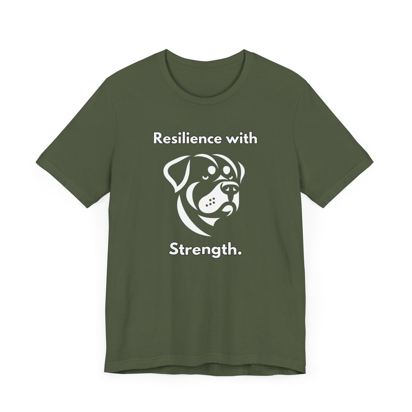 Rottweiler "Resilience with Strength" Unisex Jersey Short Sleeve Tee