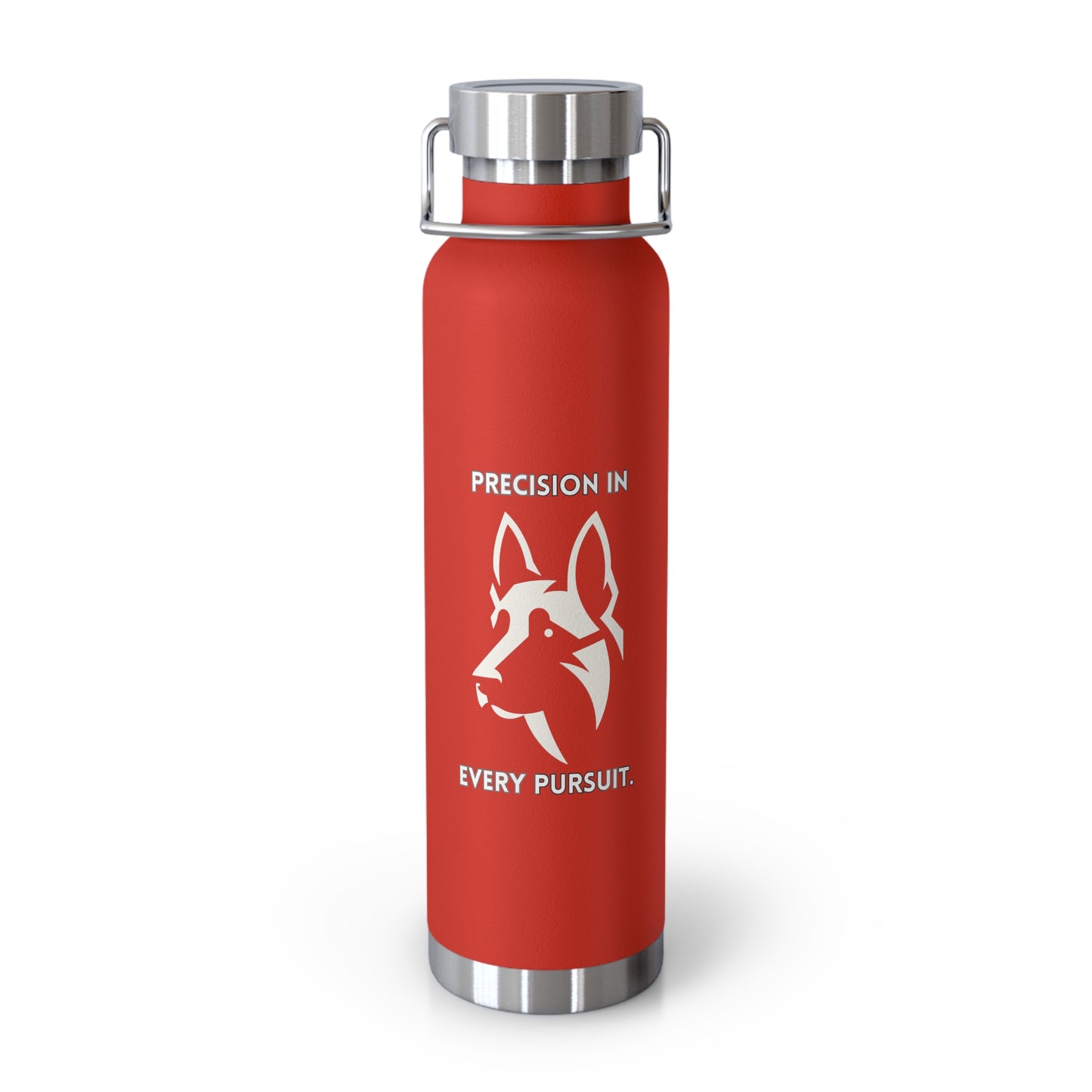 Belgian Malinois "Precision in Every Pursuit" Copper Vacuum Insulated Bottle, 22oz