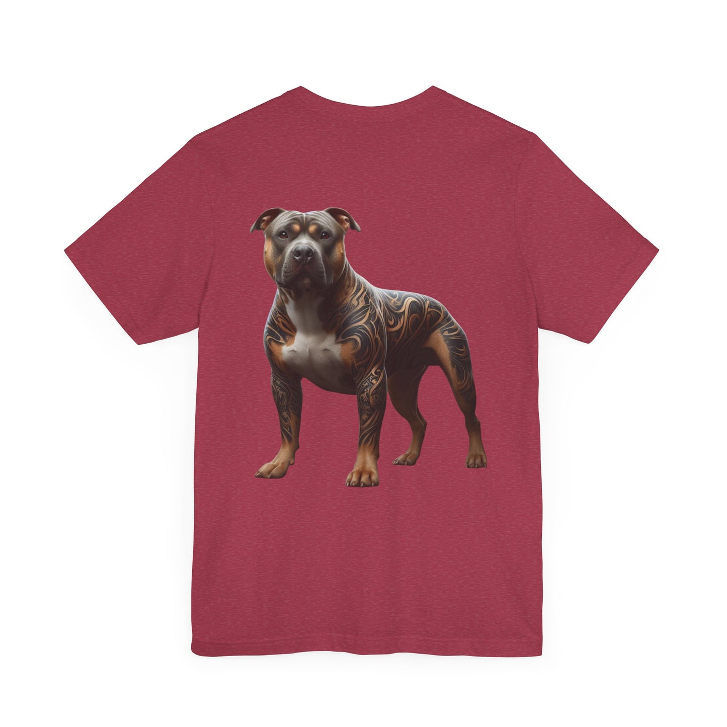 If My Pitbull Had Tattoo Unisex Jersey Short Sleeve Tee - Dark Brown Pitbull