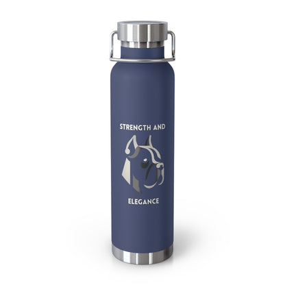 Cane Corso "Strength and Elegance" Copper Vacuum Insulated Bottle, 22oz