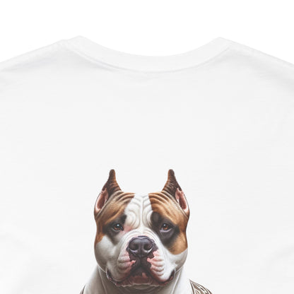 American Bully Unisex Jersey Short Sleeve Tee - Light brown & white