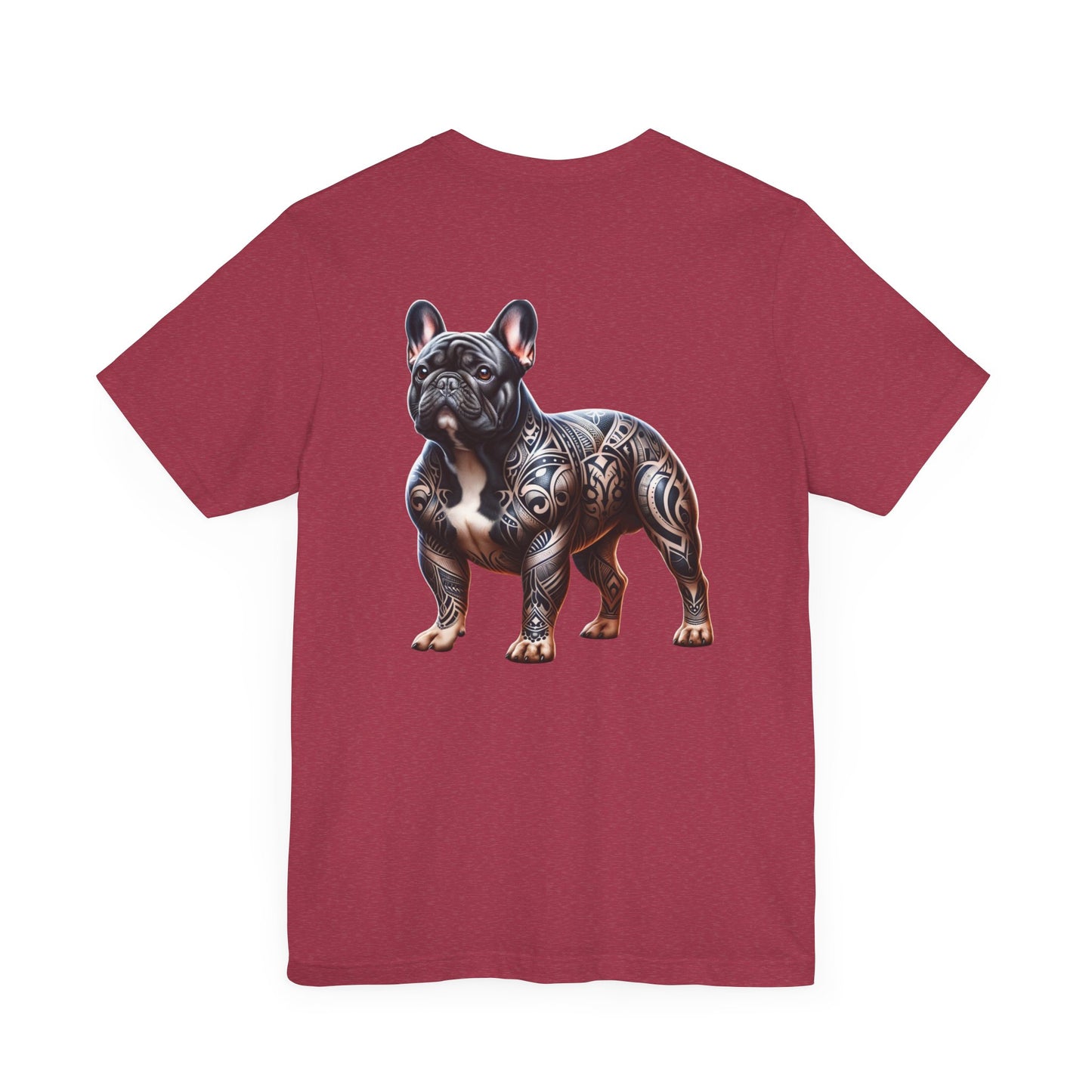 French Bulldog Unisex Jersey Short Sleeve Tee - Left profile