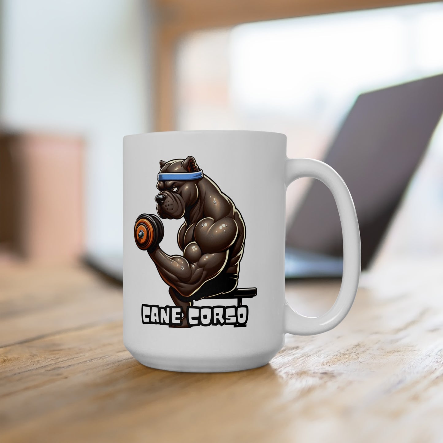 Cane Corso -Biceps Workout- Ceramic Mug, (11oz, 15oz)