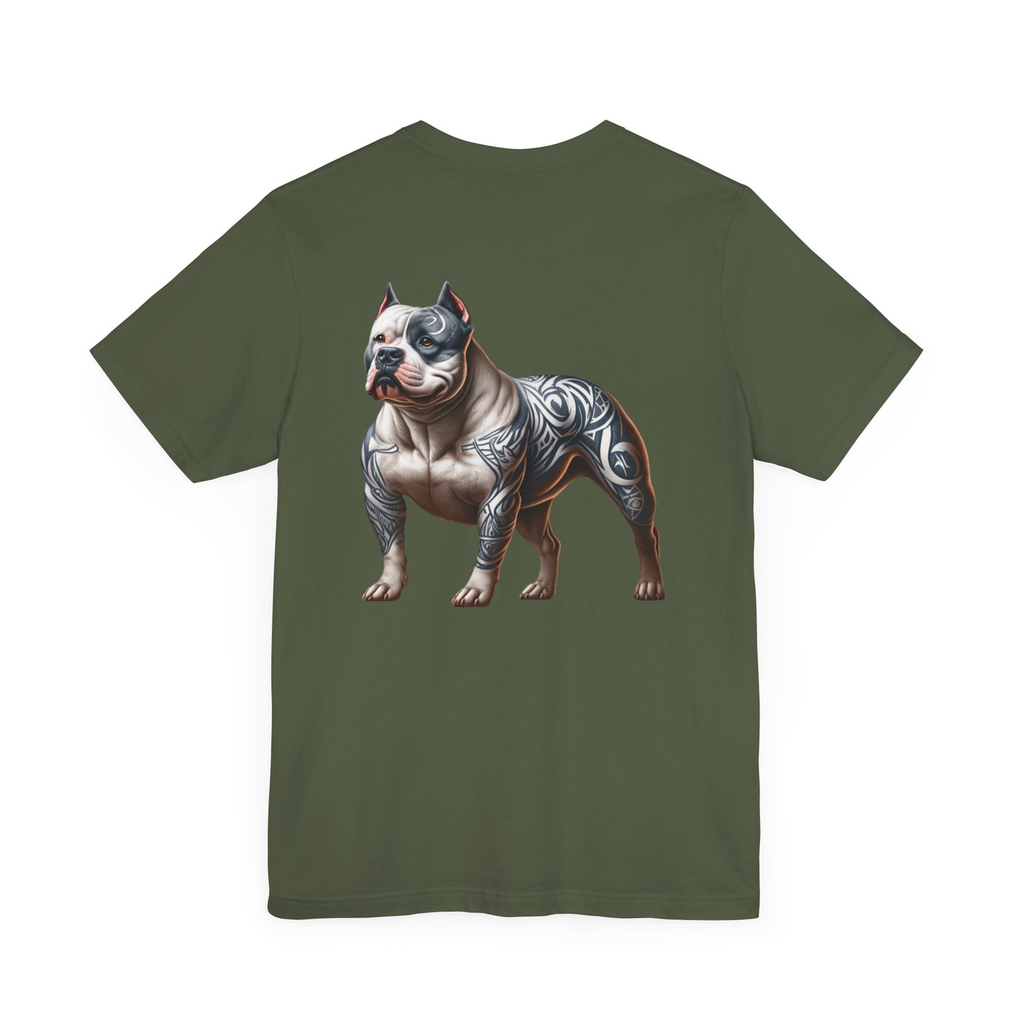 American Bully Unisex Jersey Short Sleeve Tee -White gray left side profile