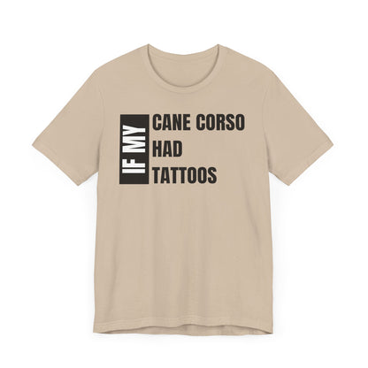 If My Cane Corso Unisex Jersey Short Sleeve Tee - BLK Cane Corso Left Profile