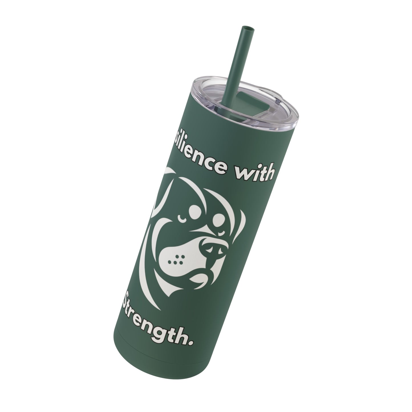 Rottweiler "Resilience with Strength" Skinny Matte Tumbler, 20oz