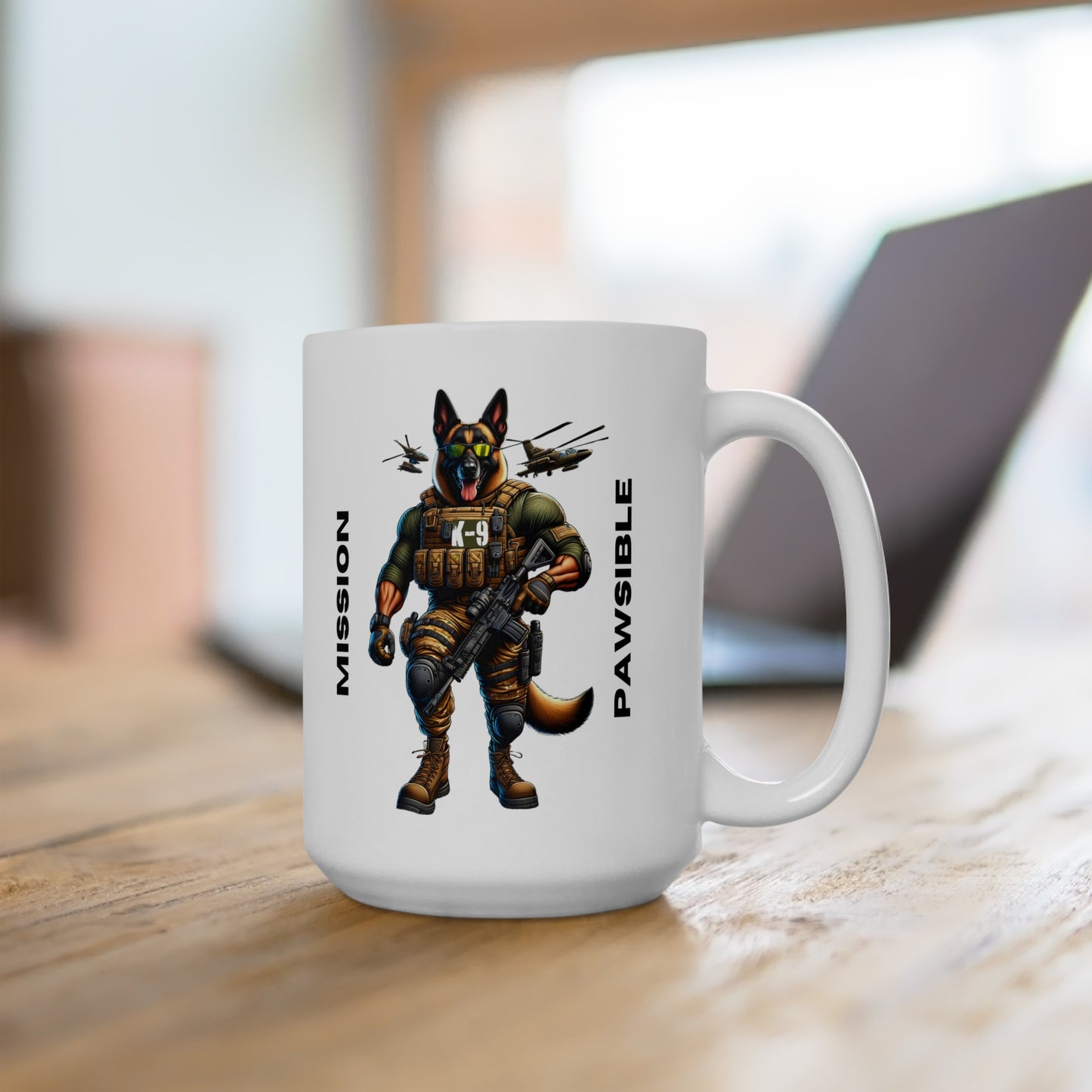 K9 Tactical "Mission Pawsible" Ceramic Mug (11oz, 15oz)