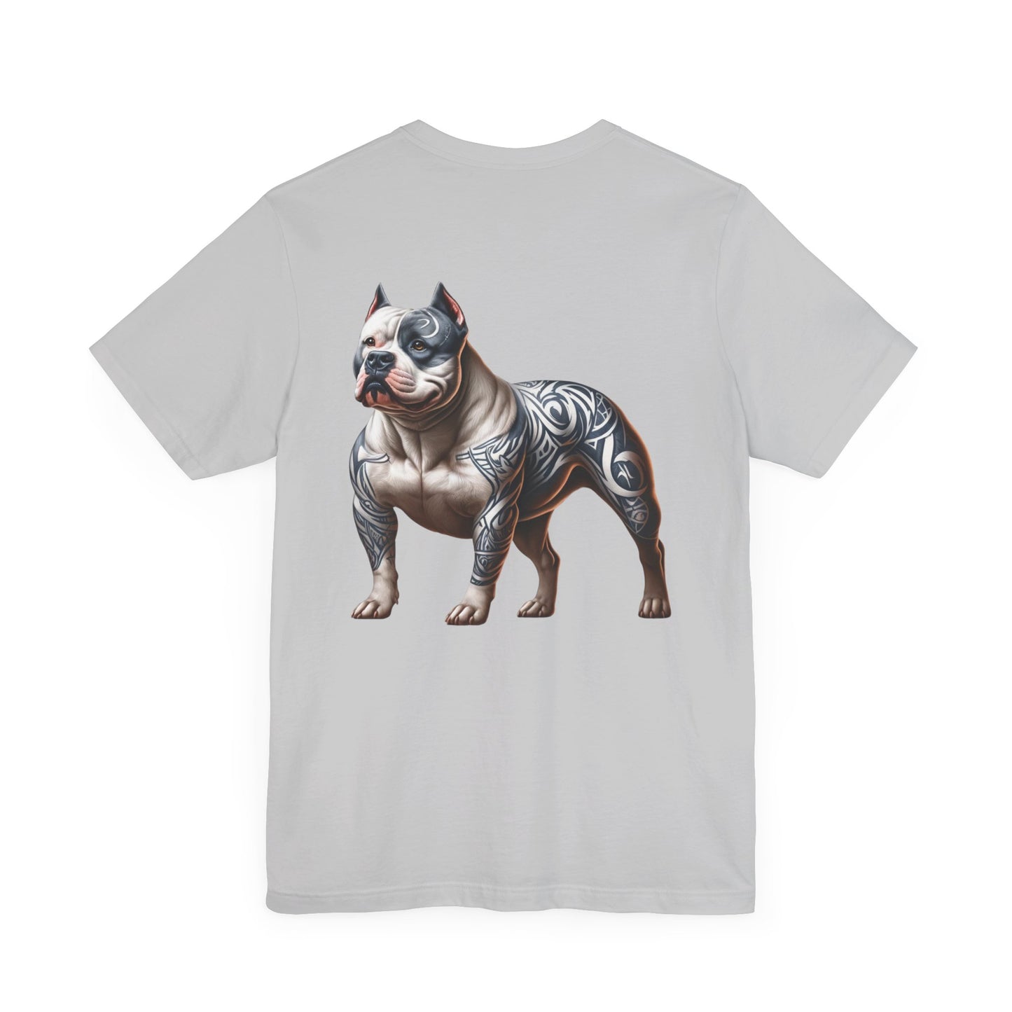 American Bully Unisex Jersey Short Sleeve Tee -White gray left side profile