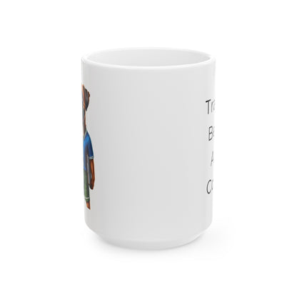 Boxer "Training Begins After Coffee." Ceramic Mug (11oz, 15oz)