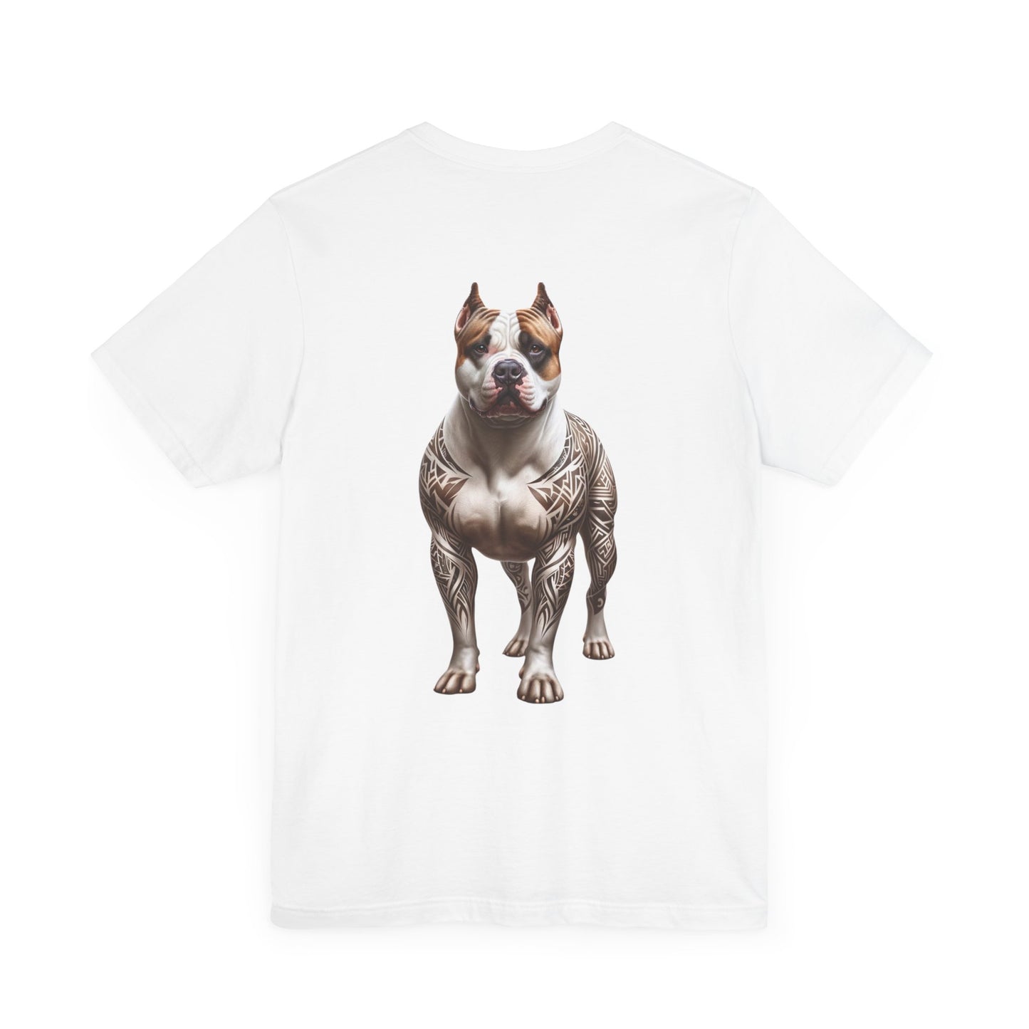 American Bully Unisex Jersey Short Sleeve Tee - Light brown & white