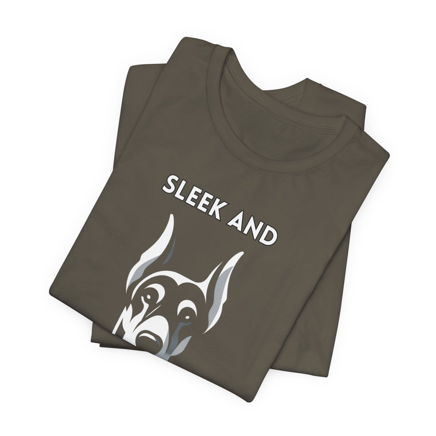 Doberman "Sleek and Fearless" Unisex Jersey Short Sleeve Tee