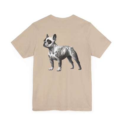 If My French Bulldog Unisex Jersey Short Sleeve Tee - White and BLK Frenchie