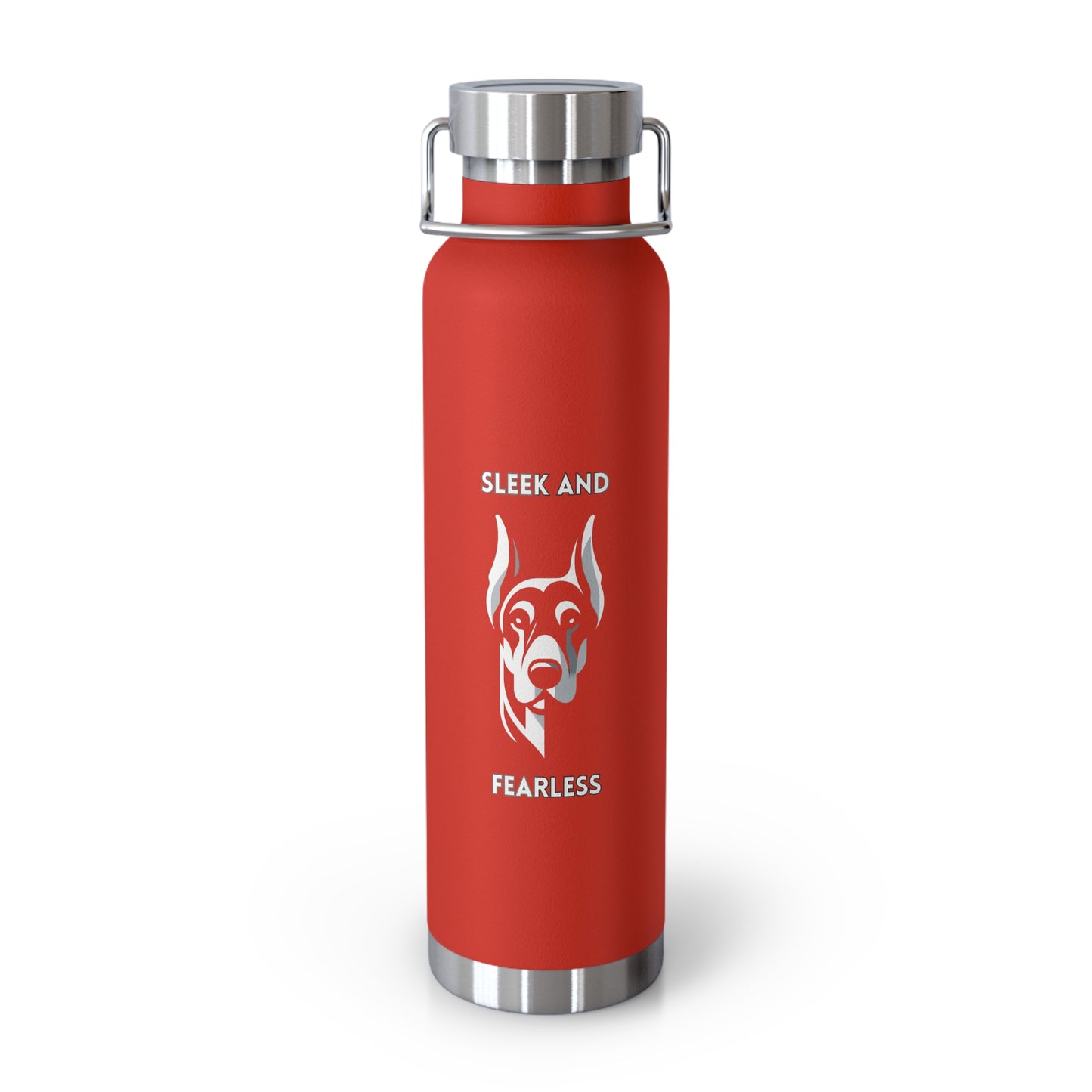 Doberman "Sleek and Fearless" Copper Vacuum Insulated Bottle, 22oz