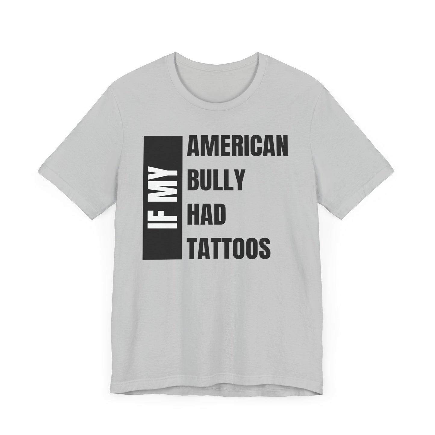 American Bully Unisex Jersey Short Sleeve Tee -White gray left side profile