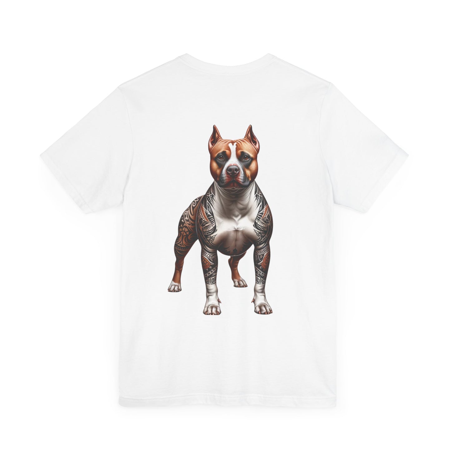 If My Pitbull Had Tattoo Unisex Jersey Short Sleeve Tee - Pitbull light brown and white