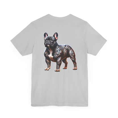 French Bulldog Unisex Jersey Short Sleeve Tee - Left profile