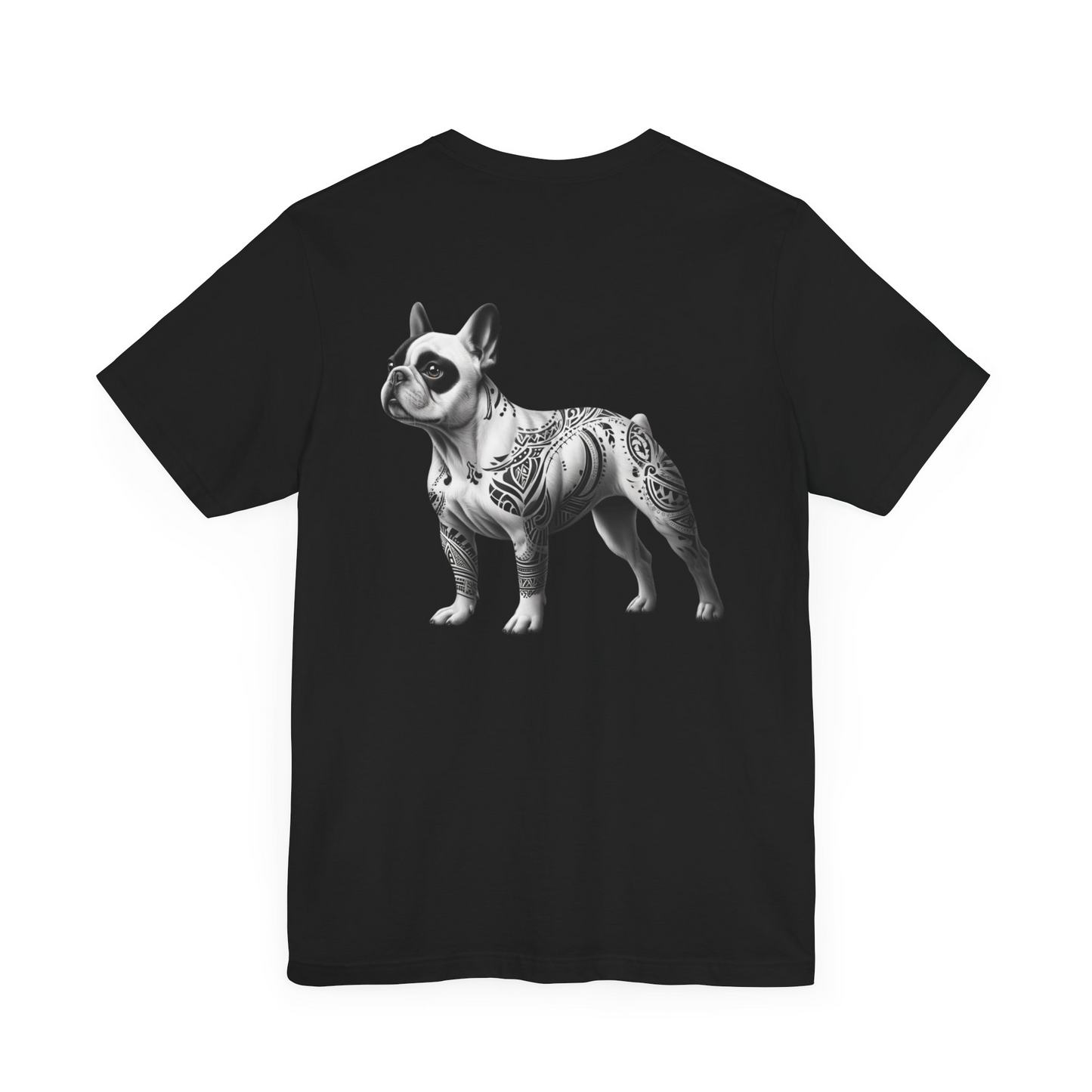 If My French Bulldog Unisex Jersey Short Sleeve Tee - White and BLK Frenchie