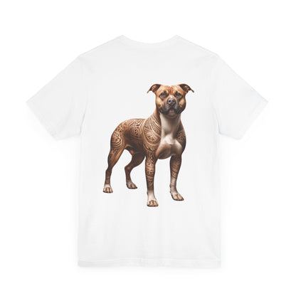 If My Pitbull Had Tattoo Unisex Jersey Short Sleeve Tee -Light Brown Pitbull