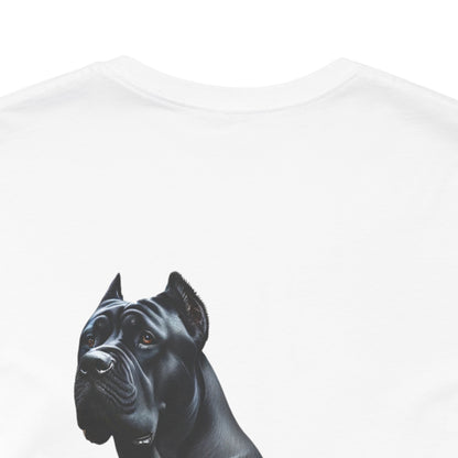 If My Cane Corso Unisex Jersey Short Sleeve Tee - BLK Cane Corso Left Profile