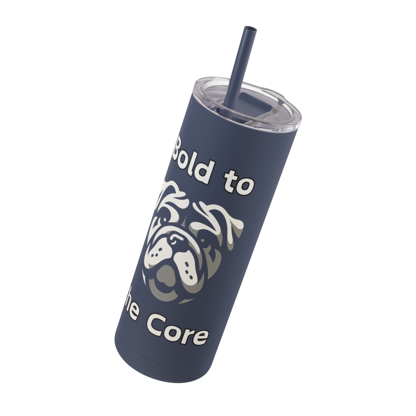 Bulldog "Bold to the Core" Skinny Matte Tumbler, 20oz