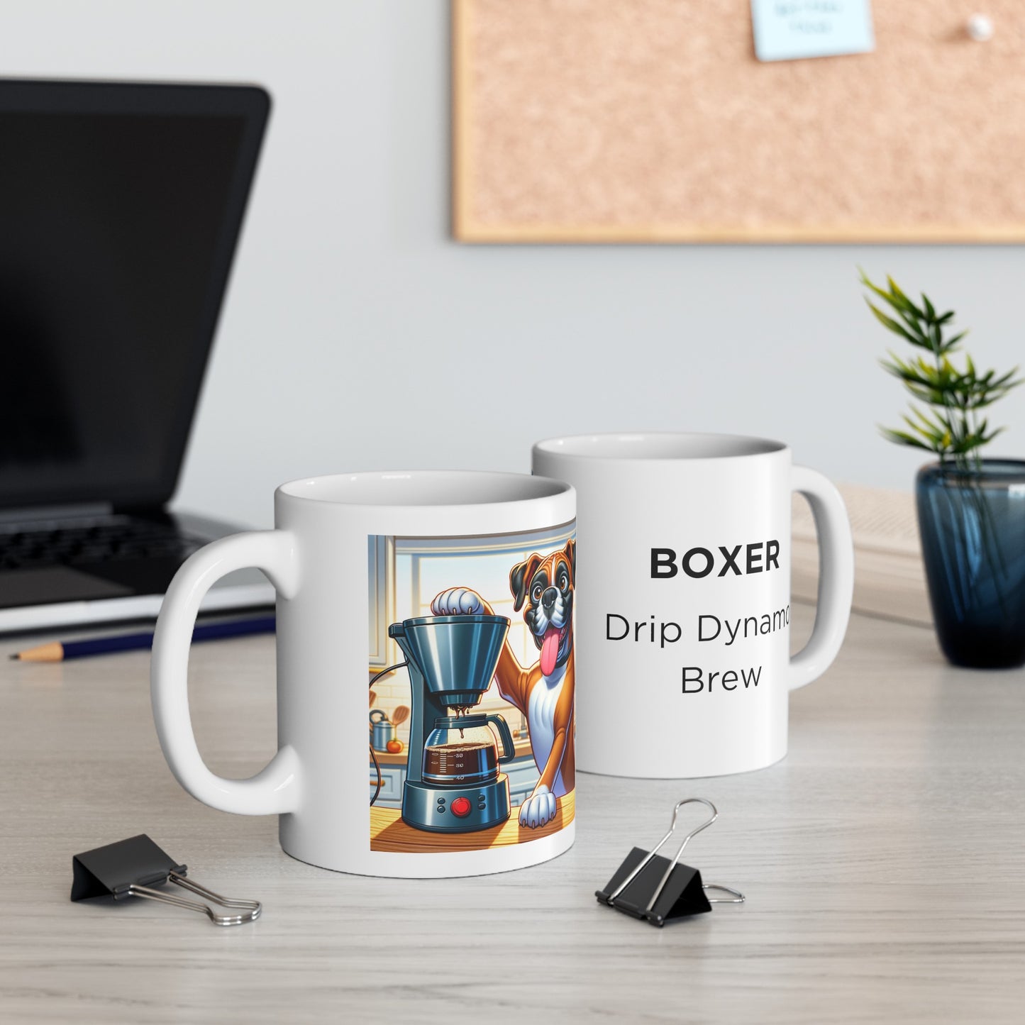 Boxer -Drip Coffee- "Drip Dynamo Brew" Ceramic Mug (11oz, 15oz)