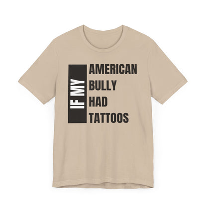 American Bully Unisex Jersey Short Sleeve Tee - Light brown & white