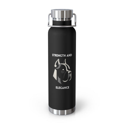 Cane Corso "Strength and Elegance" Copper Vacuum Insulated Bottle, 22oz