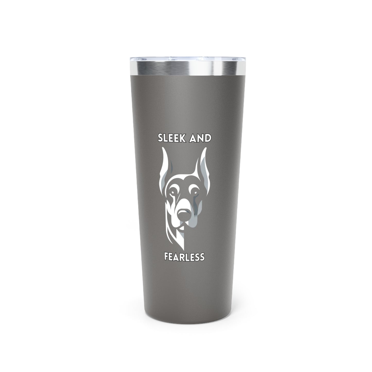 Doberman "Sleek and Fearless" Copper Vacuum Insulated Tumbler, 22oz