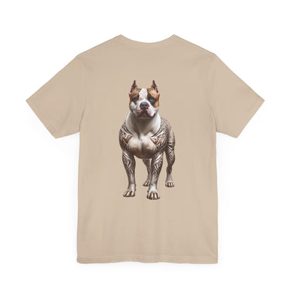 American Bully Unisex Jersey Short Sleeve Tee - Light brown & white