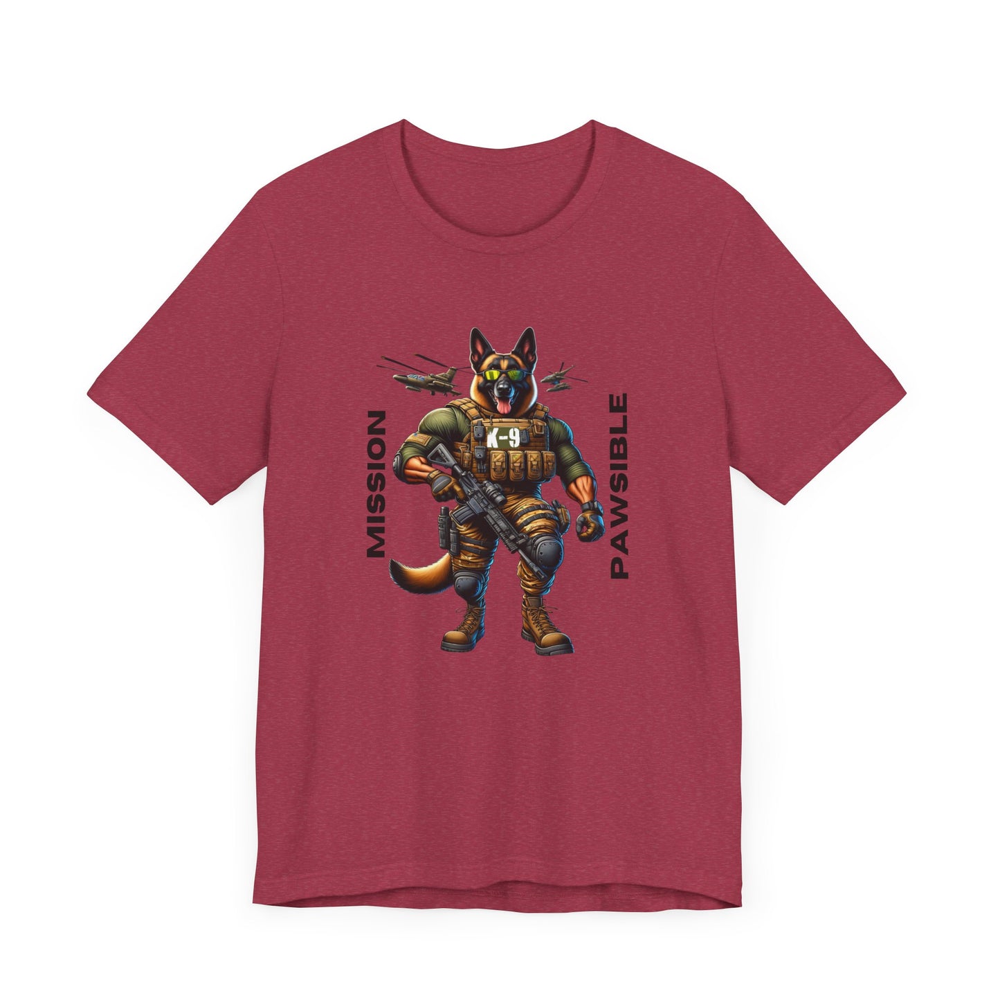 K9 Tactical "Mission Pawsible" Unisex Jersey Short Sleeve Tee