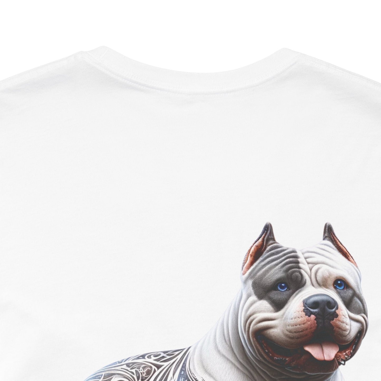 American Bully Unisex Jersey Short Sleeve Tee - White gray right profile