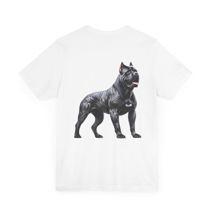 If My Cane Corso Unisex Jersey Short Sleeve Tee - Blk and white Cane Corso right profile