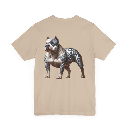 American Bully Unisex Jersey Short Sleeve Tee -White gray left side profile