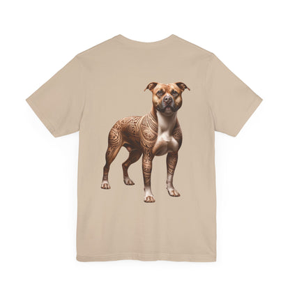 If My Pitbull Had Tattoo Unisex Jersey Short Sleeve Tee -Light Brown Pitbull