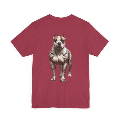 American Bully Unisex Jersey Short Sleeve Tee - Light brown & white