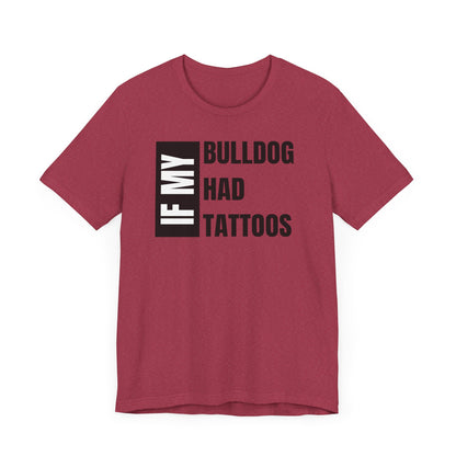 Bulldog Unisex Jersey Short Sleeve Tee - Golden brown & white Bulldog