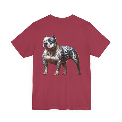 American Bully Unisex Jersey Short Sleeve Tee -White gray left side profile