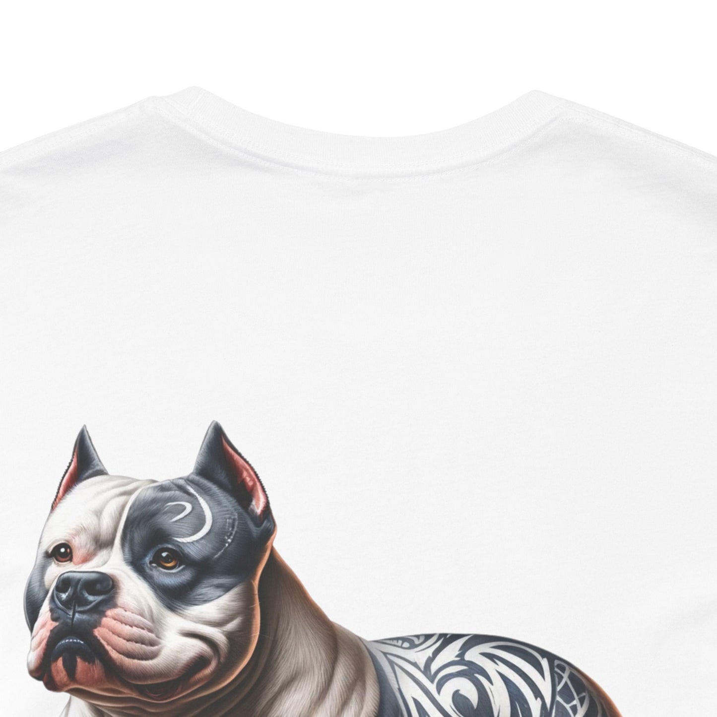 American Bully Unisex Jersey Short Sleeve Tee -White gray left side profile