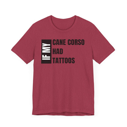 If My Cane Corso Unisex Jersey Short Sleeve Tee - BLK Cane Corso Left Profile